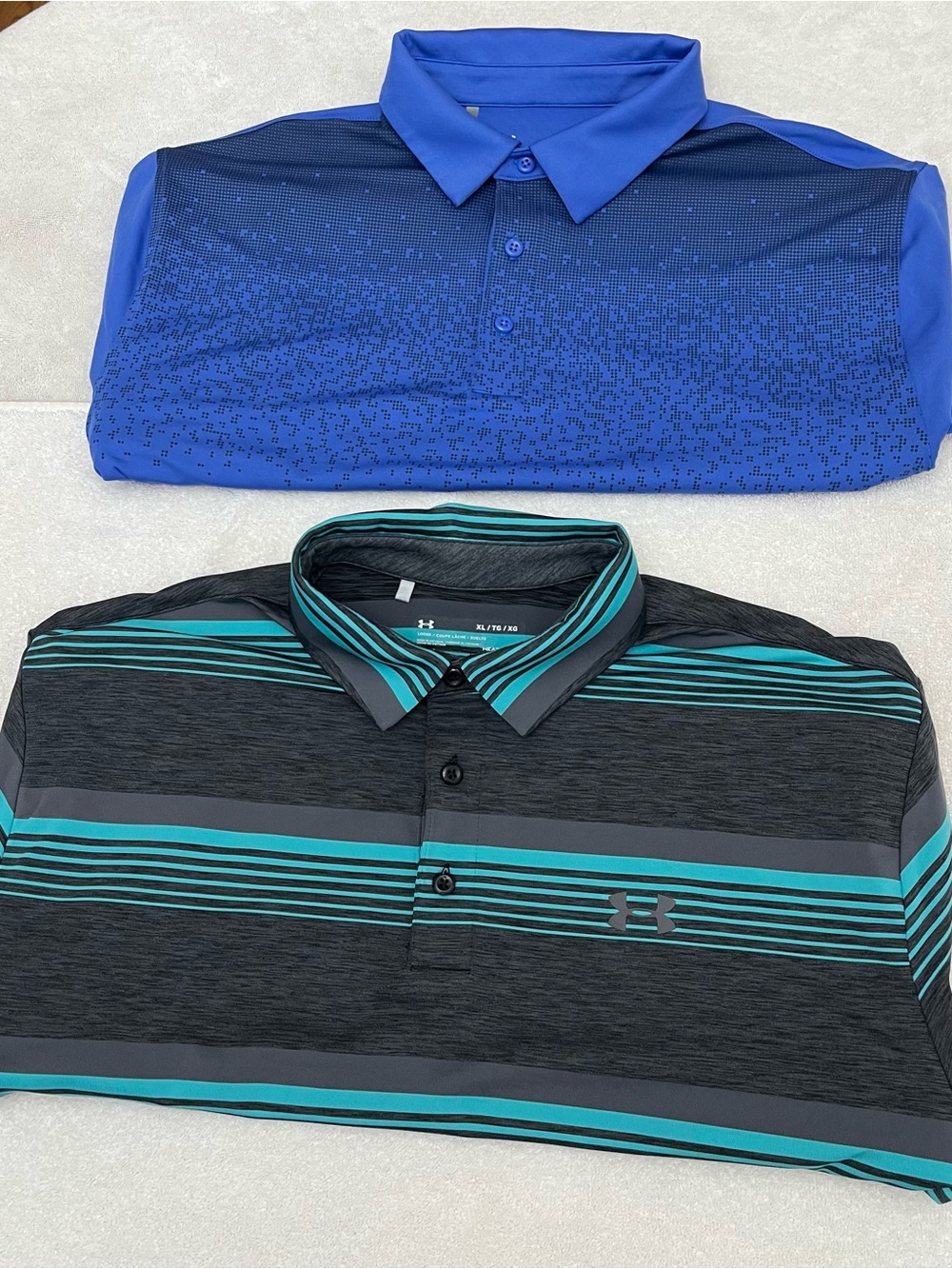 Under Armour Men’s XL Polo Golf Shirt Bundle of 2 SS Activewear Shirts NICE
